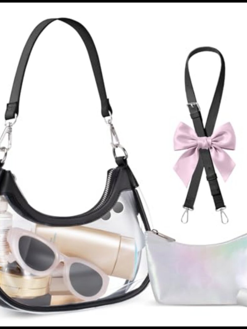 Clear Bag Stadium Approved Women's Crossbody Shoulder Bag PVC Wallet
